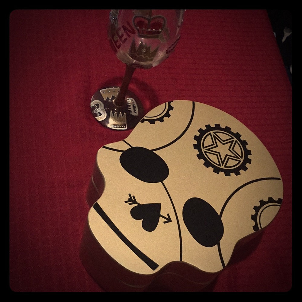 Wooden skull box